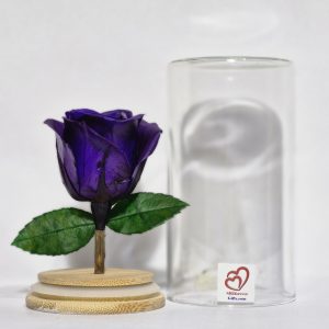 SRIforever Purple Rose round glass
